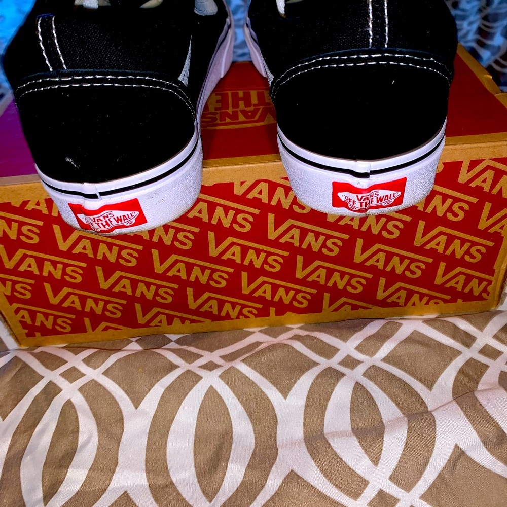 Black and white vans sneakers
